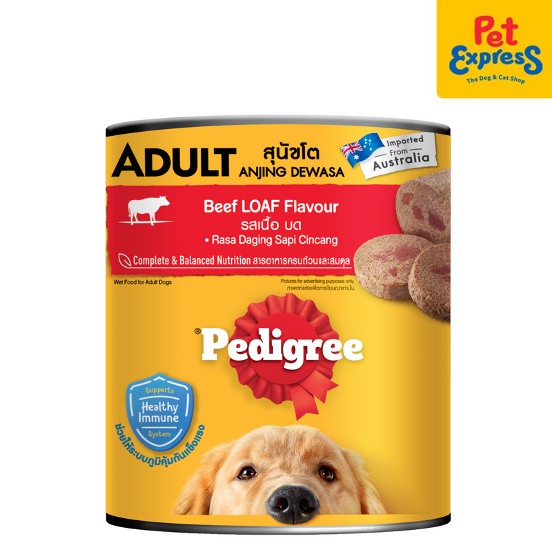 Pedigree Adult Beef Wet Dog Food 700g (2 cans)