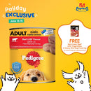Pedigree Adult Beef Wet Dog Food 700g (2 cans)