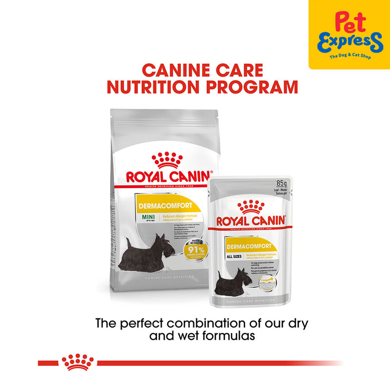 Royal Canin Canine Care Nutrition Adult Mini Dermacomfort Dry Dog Food 3kg