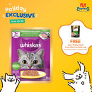 Whiskas Adult Tuna and White Fish Wet Cat Food 80g (14 pouches)