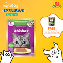 Whiskas Adult Tuna and White Fish Wet Cat Food 80g (14 pouches)