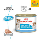 Royal Canin Size Health Nutrition Starter Mousse Mother and Babydog Wet Dog Food 195g (12 cans)