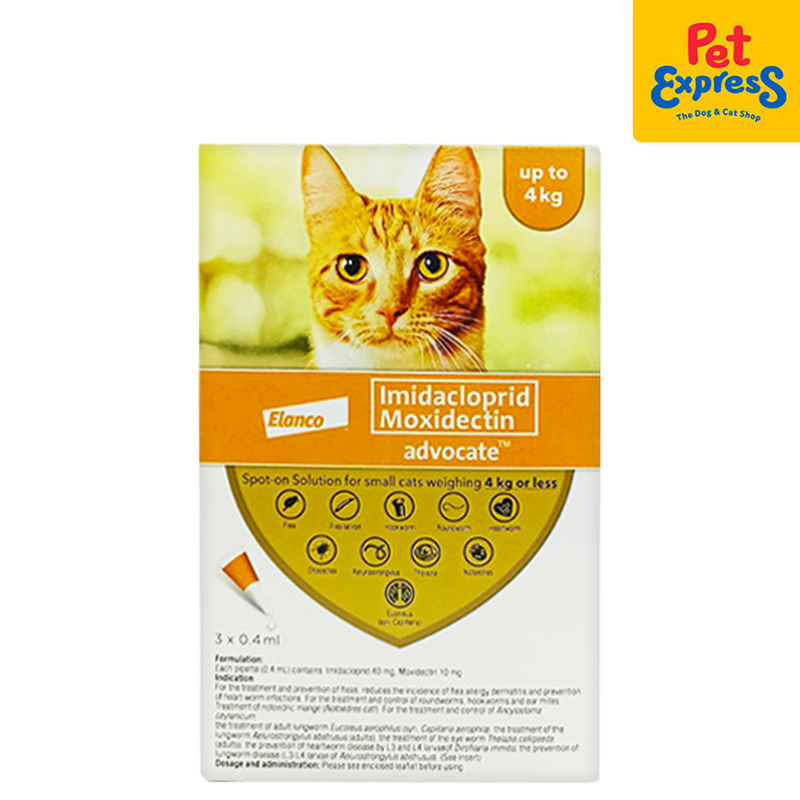 Advocate Spot On for Cats up to 4kg (3 pipets)