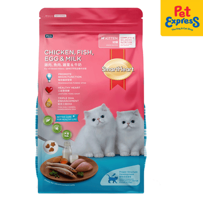 SmartHeart Kitten Chicken Fresh Egg and Milk Dry Cat Food 1.1kg