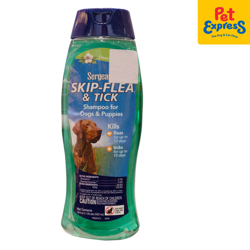 Sergeant's Skip Flea and Tick Clean Cotton Scent Dog Shampoo 18oz