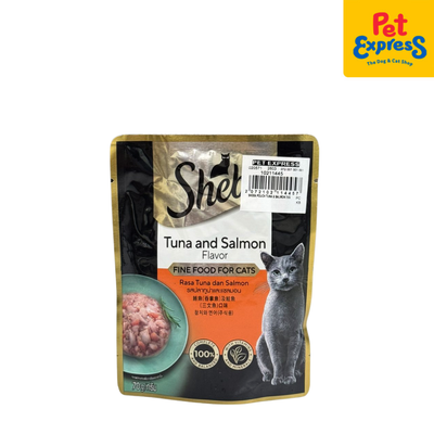 Sheba Adult Tuna and Salmon Wet Cat Food 70g (12 pouches)