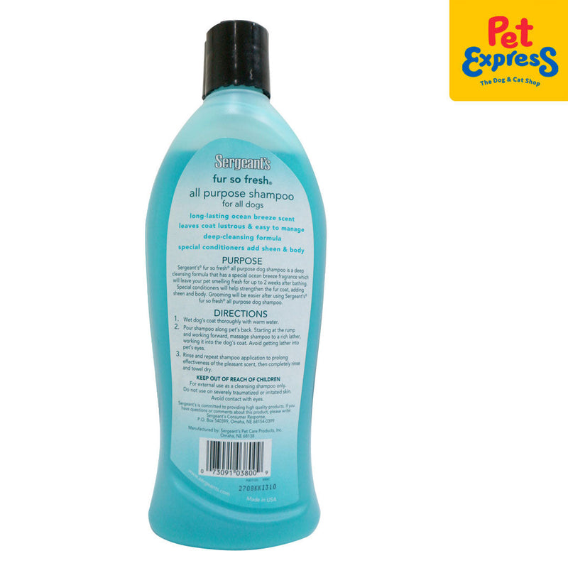 Sergeant's Fur so Fresh All Purpose Dog Shampoo 18oz