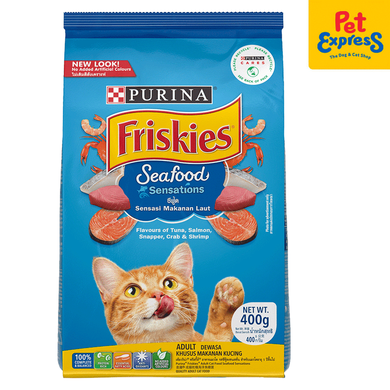 Friskies Seafood Sensations Dry Cat Food 400g