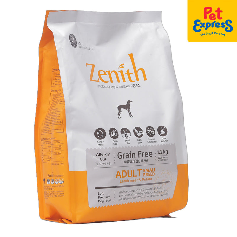 Zenith Grain Free Premium Adult Small Breed Lamb and Potato Dry Dog Food 1.2kg