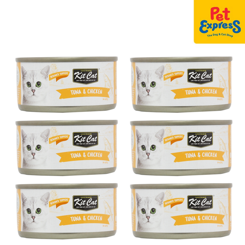 Kit Cat Deboned Tuna and Chicken Wet Cat Food 80g (6 cans)