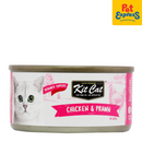 Kit Cat Deboned Chicken and Prawn Wet Cat Food 80g (6 cans)