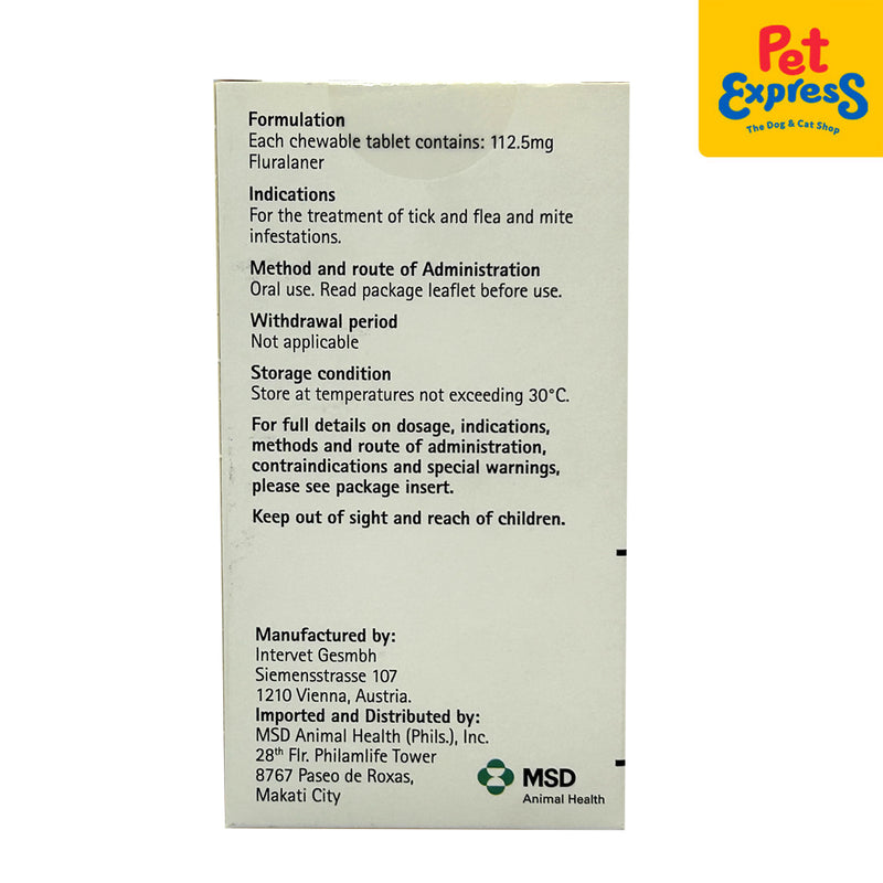 Bravecto 112.5mg 2 4.5kg Pet Express Pet Express
