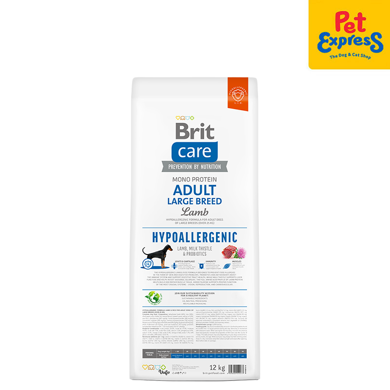 Brit Care Hypoallergenic Adult Large Breed Lamb Dry Dog Food 12kg