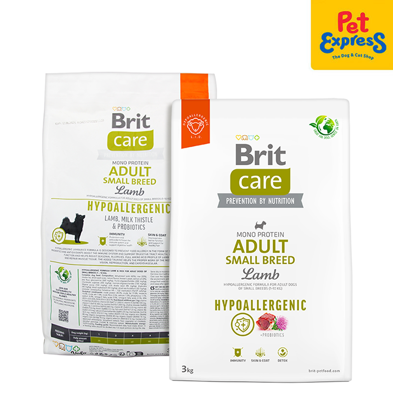 Brit Care Hypoallergenic Adult Small Breed Lamb Dry Dog Food 3kg