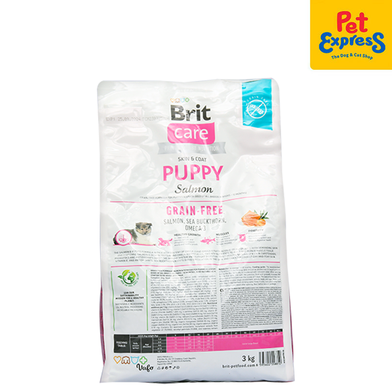 Brit Care Grain Free Puppy Salmon Dry Dog Food 3kg Pet Express