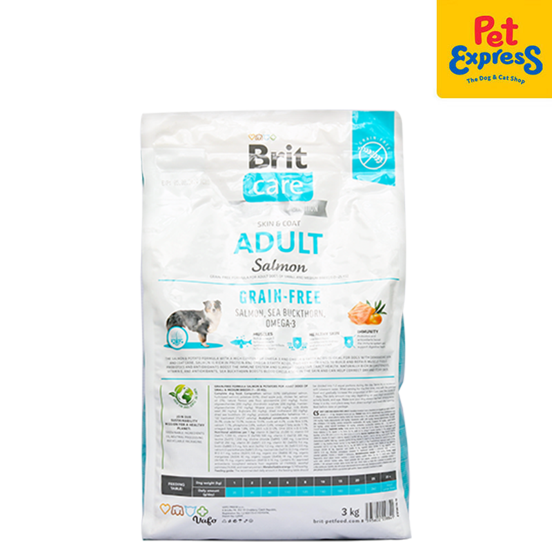 Brit Care Grain Free Adult Salmon Dry Dog Food 3kg