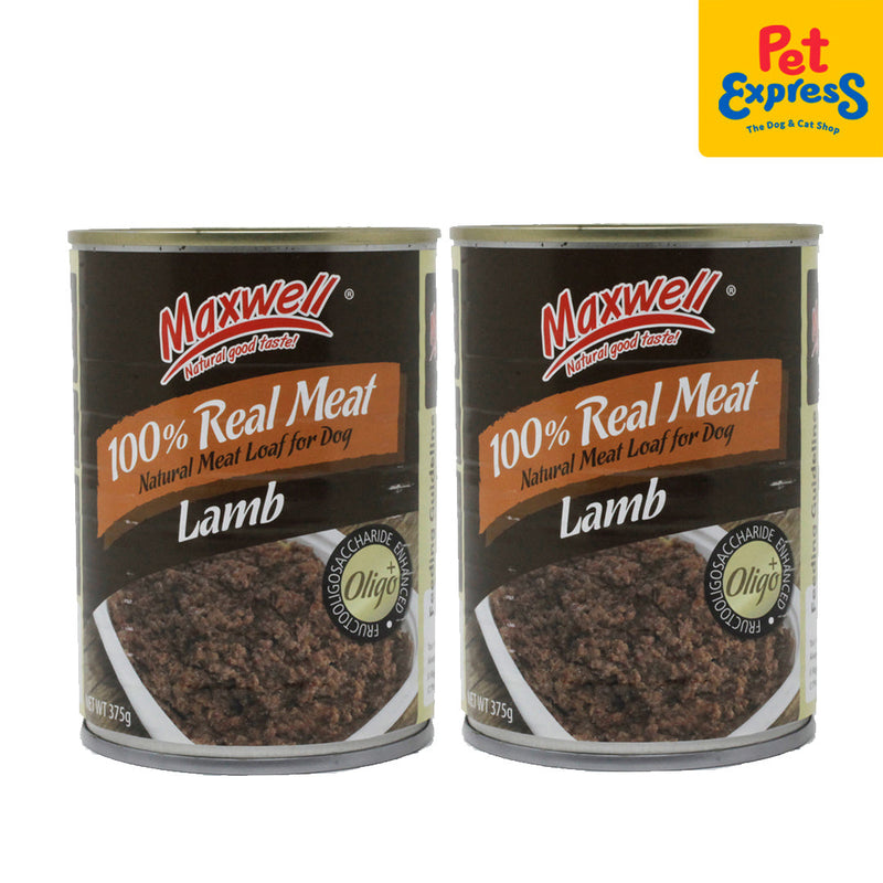 Maxwell Real Meat Lamb Wet Dog Food 375g (2 cans)