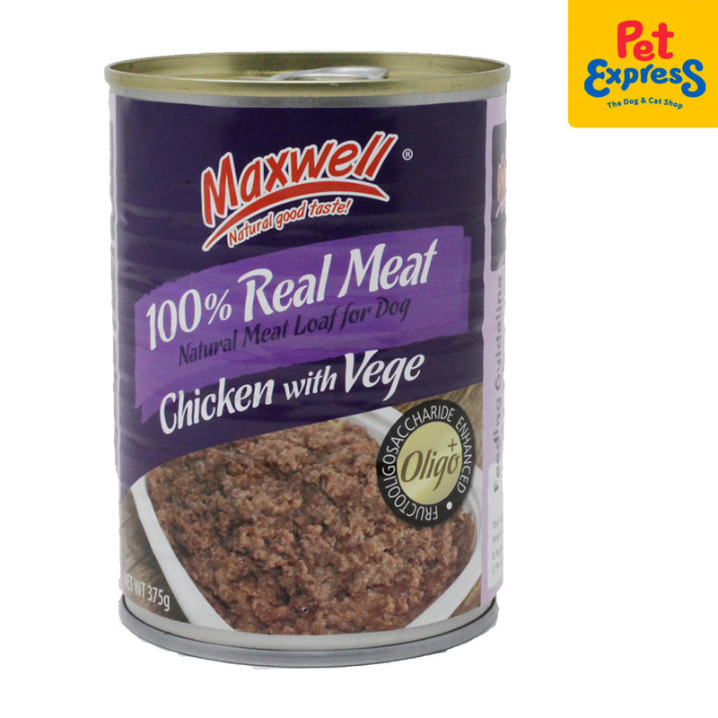 Maxwell Real Meat Chicken with Vegetable Wet Dog Food 375g (2 cans)