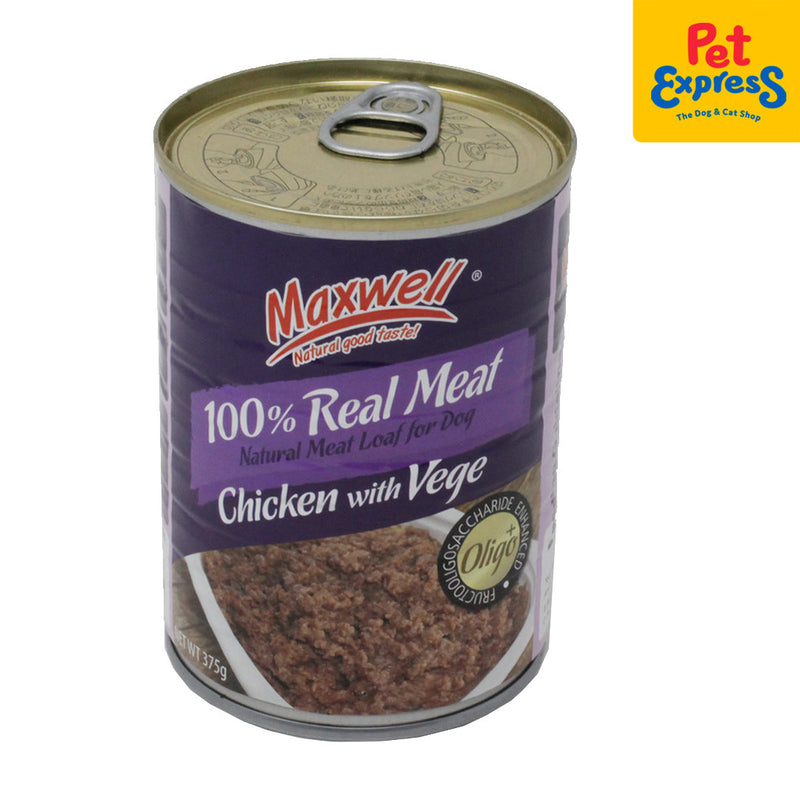 Maxwell Real Meat Chicken with Vegetable Wet Dog Food 375g (2 cans)