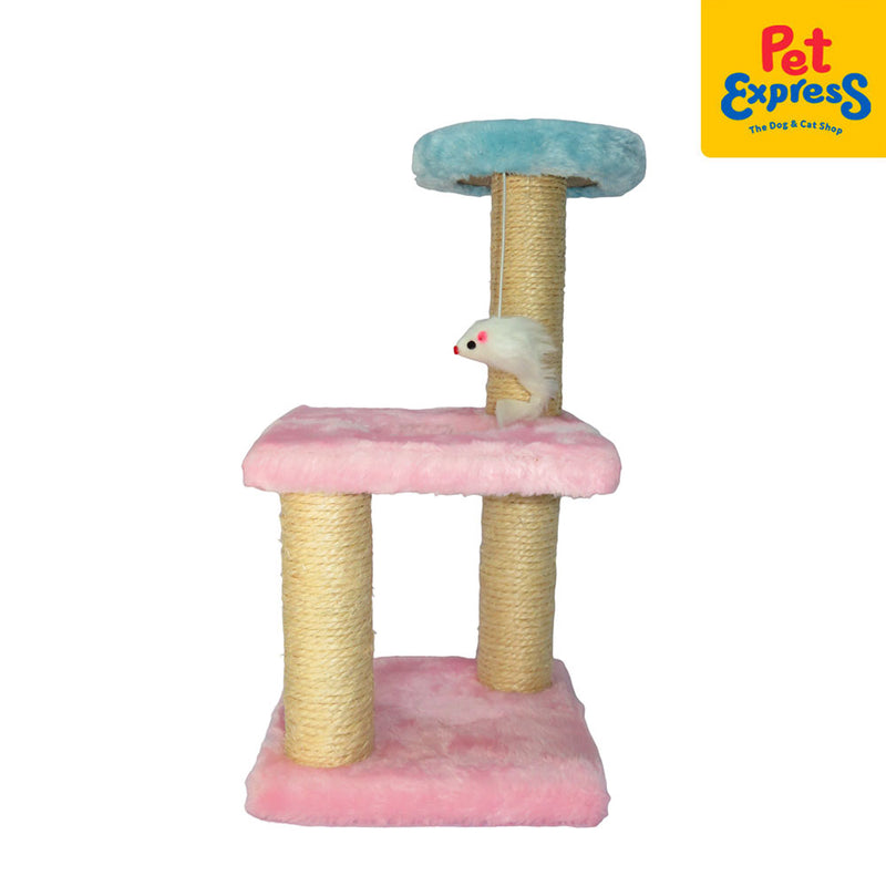 Approved Kitty Scratch Post 14x7.5 Pink and Blue B113