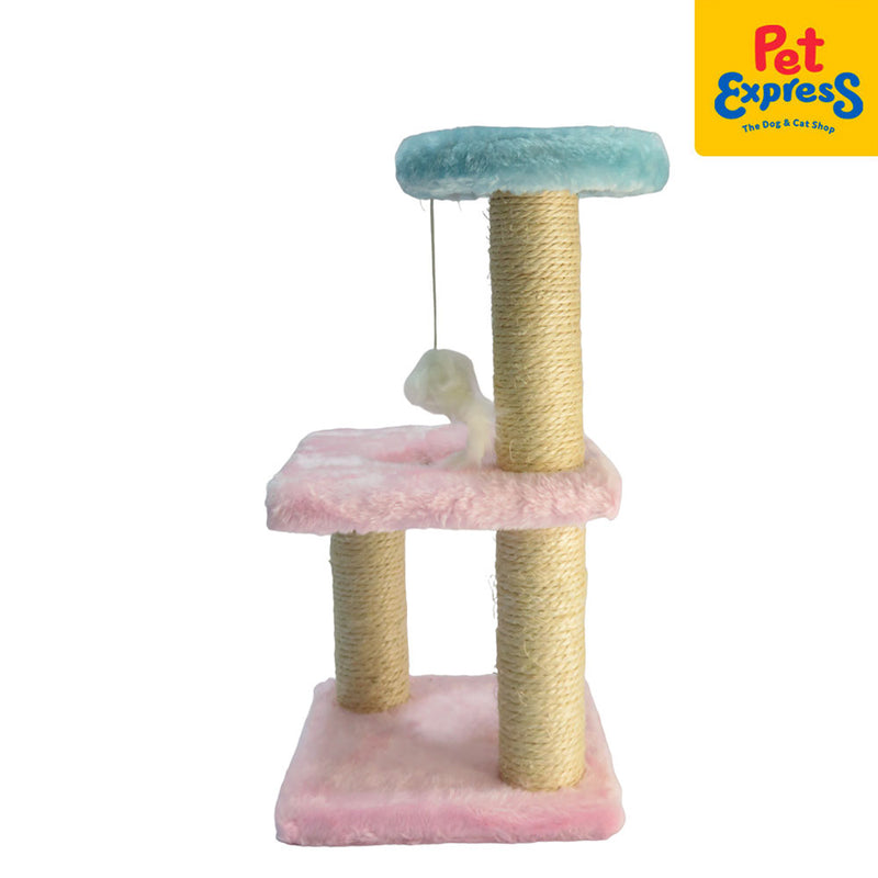 Approved Kitty Scratch Post 14x7.5 Pink and Blue B113