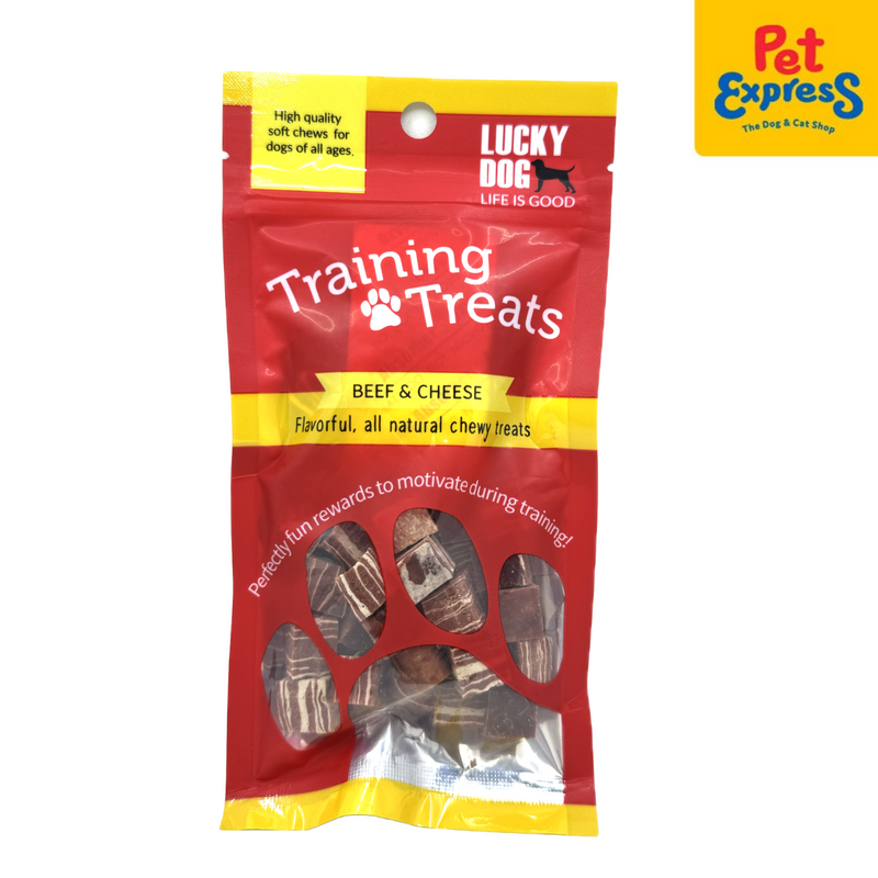 Lucky Dog Training Treats Beef and Cheese (Cube Marble) Dog Treats 110g