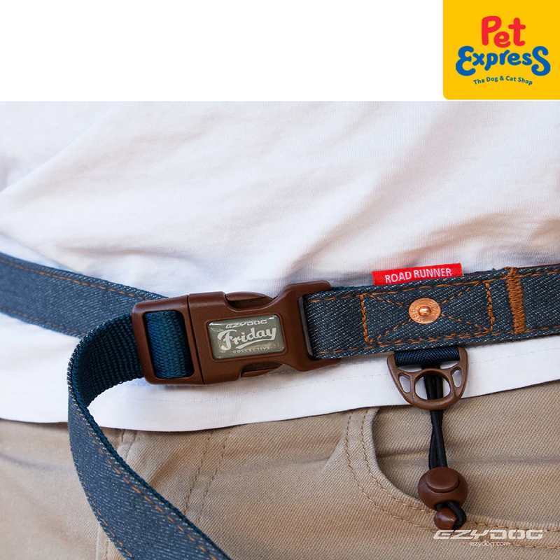 EzyDog Road Runner Dog Leash Denim