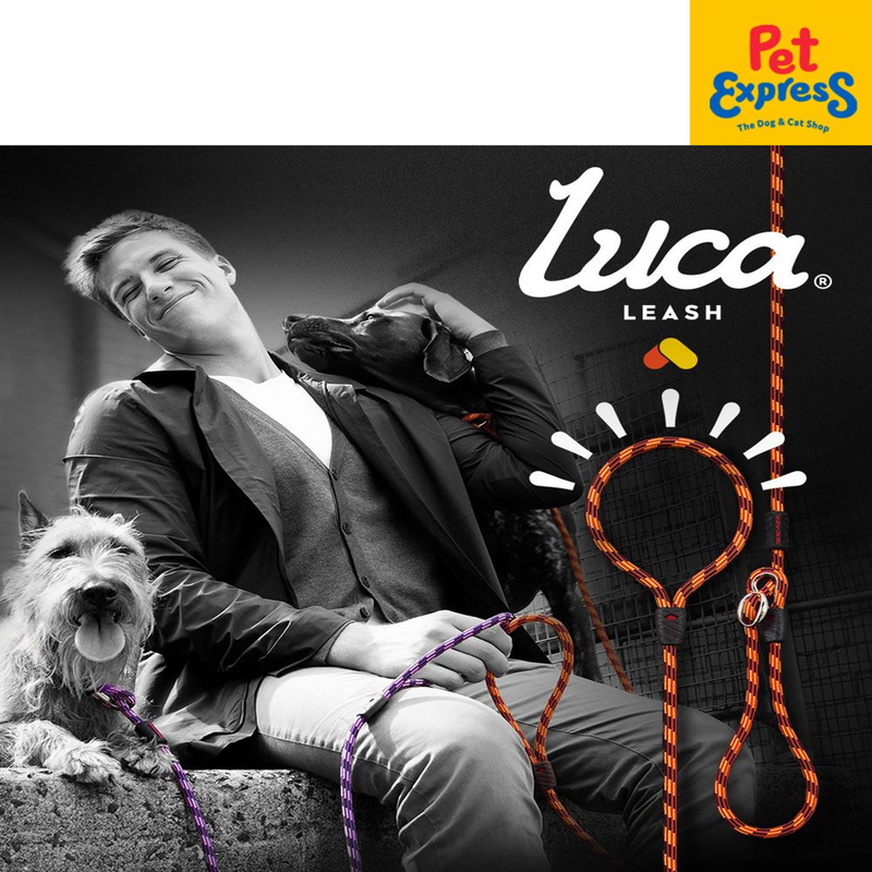 EzyDog Luca Standard Rope Dog Leash Orange