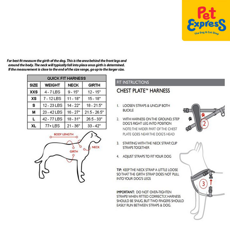 EzyDog Chestplate Dog Harness Extra Small Red