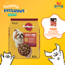 Pedigree Adult Mini Grilled Liver Dry Dog Food 2.7kg