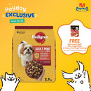Pedigree Adult Mini Grilled Liver Dry Dog Food 2.7kg