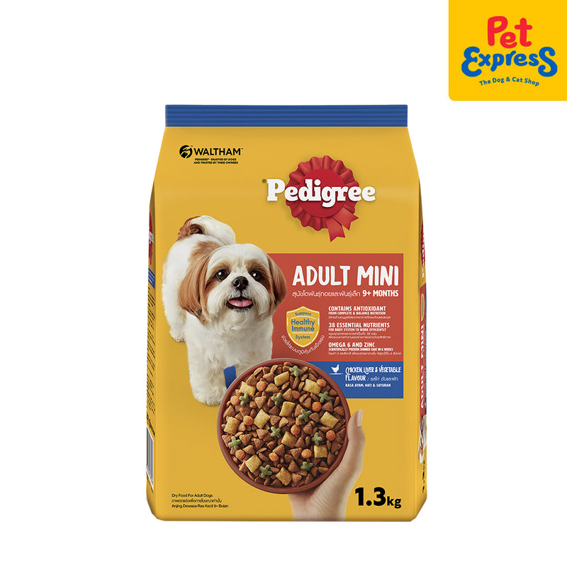 Pedigree Adult Mini Chicken Liver and Vegetables Dry Dog Food 1.3kg