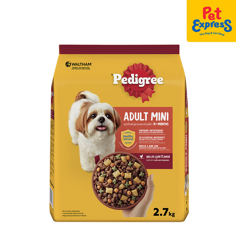Pedigree Adult Mini Grilled Liver Dry Dog Food 2.7kg