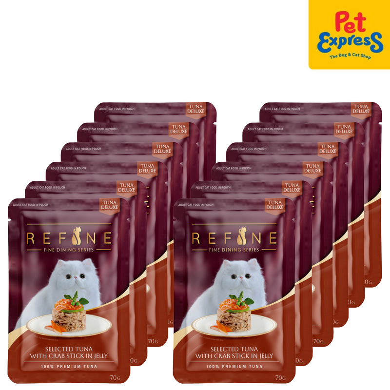 SmartHeart Refine Adult Tuna with Crab Stick in Jelly Wet Cat Food 70g (12 pouches)