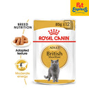 Royal Canin Feline Breed Nutrition Adult British Shorthair Wet Cat Food 85g (12 pouches)