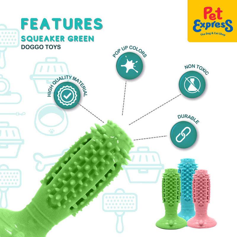 Doggo Squeaker Dog Toy Green