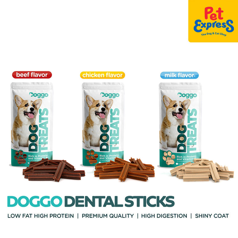 Doggo Dental Sticks Chicken Dog Treats Mini Pouch 80g