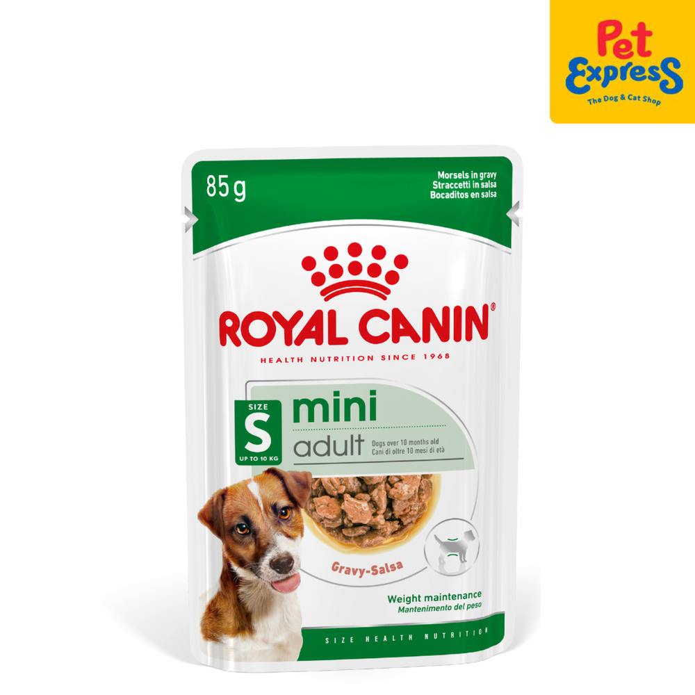 amount of wet food for dog Royal Canin Size Health Nutrition Adult Mini Wet Dog Food 85g (12 pouc – Pet  Express