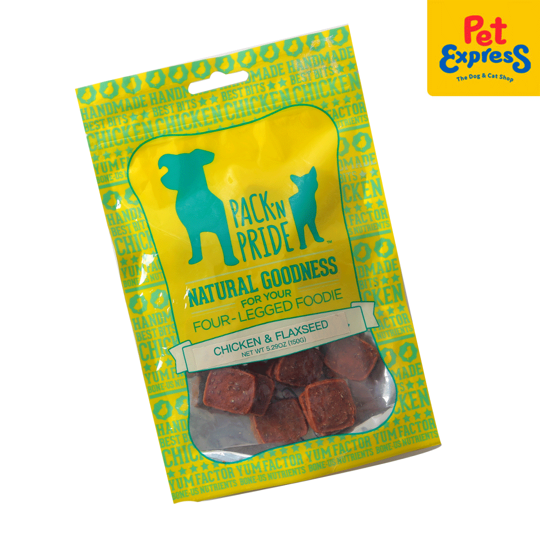 Pack N Pride Chicken and Flaxseed Dog Treats 150g Pet Express