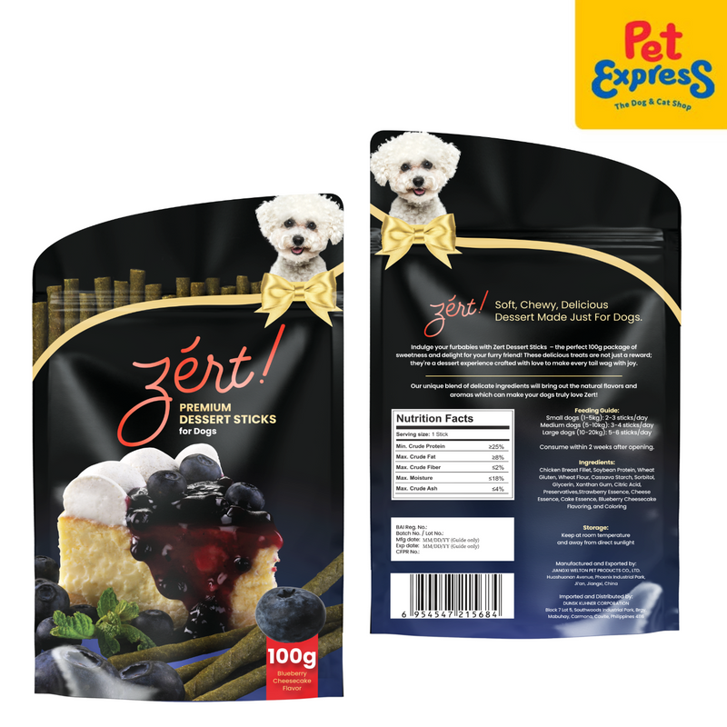 Zert Blueberry Cheesecake Dog Treats 100g