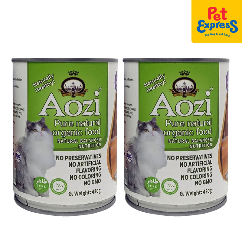 Aozi Salmon and Beef Wet Cat Food 430g (2 cans)