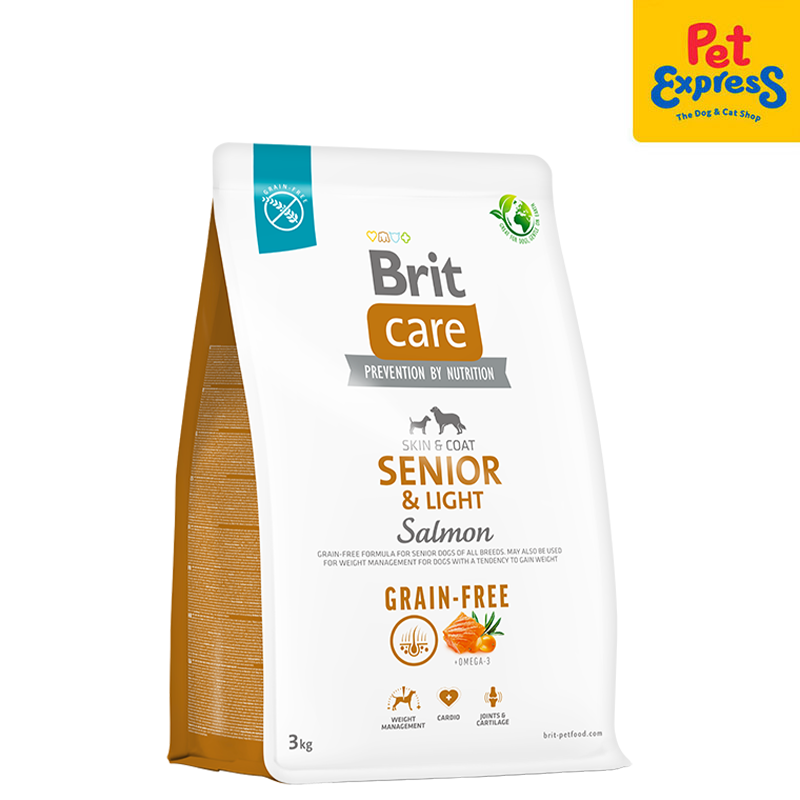Brit Care Grain Free Senior and Light Salmon Dry Dog Food 3kg