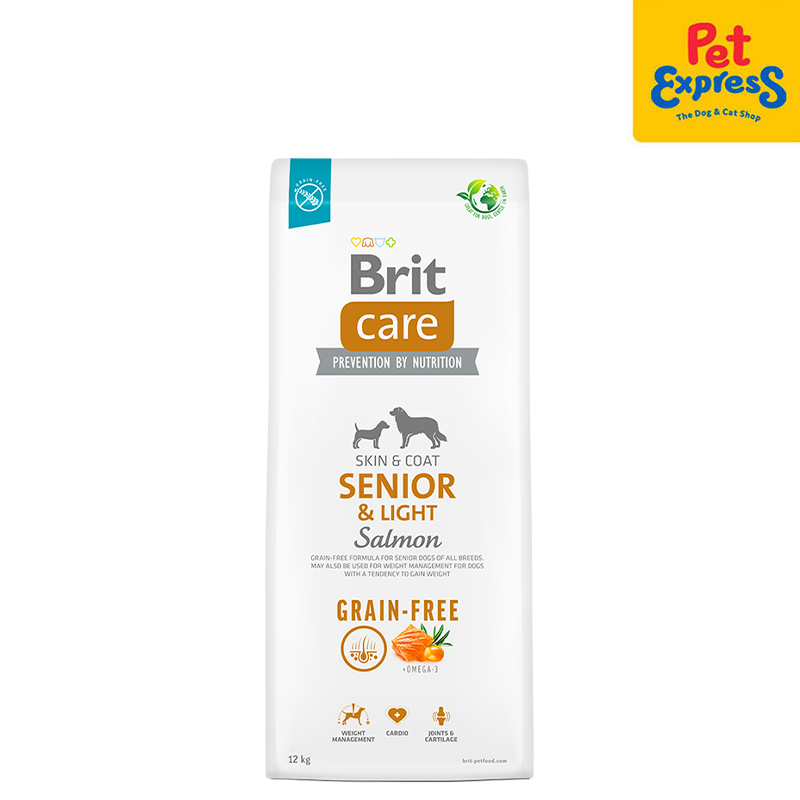 Brit Care Grain Free Senior and Light Salmon Dry Dog Food 12kg