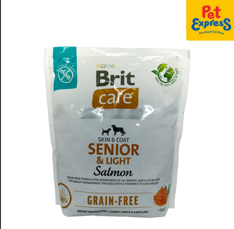 Brit Care Grain Free Senior and Light Salmon Dry Dog Food 1kg