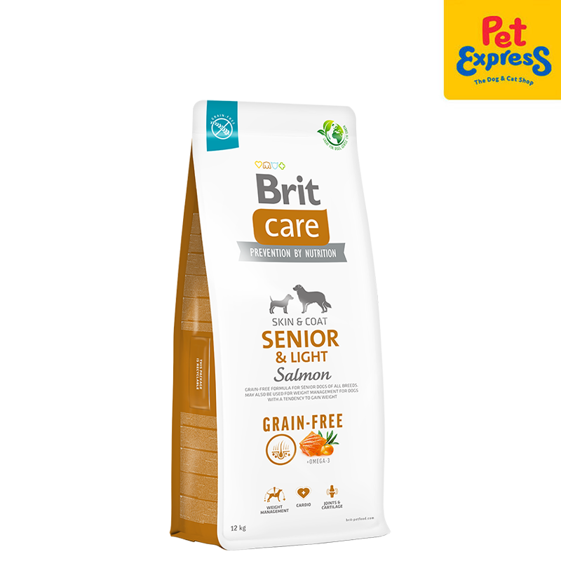 Brit Care Grain Free Senior and Light Salmon Dry Dog Food 12kg