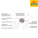 EzyDog Convert Dog Harness Large Denim