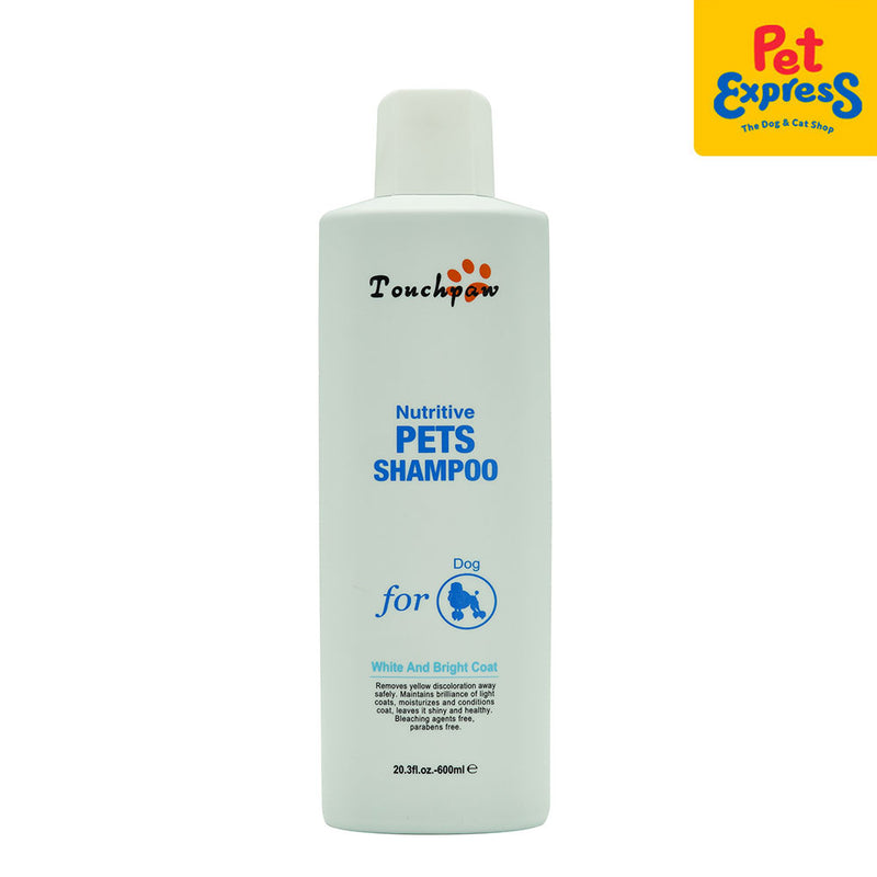Touchpaw Nutritive White and Bright Coat Dog Shampoo 600ml
