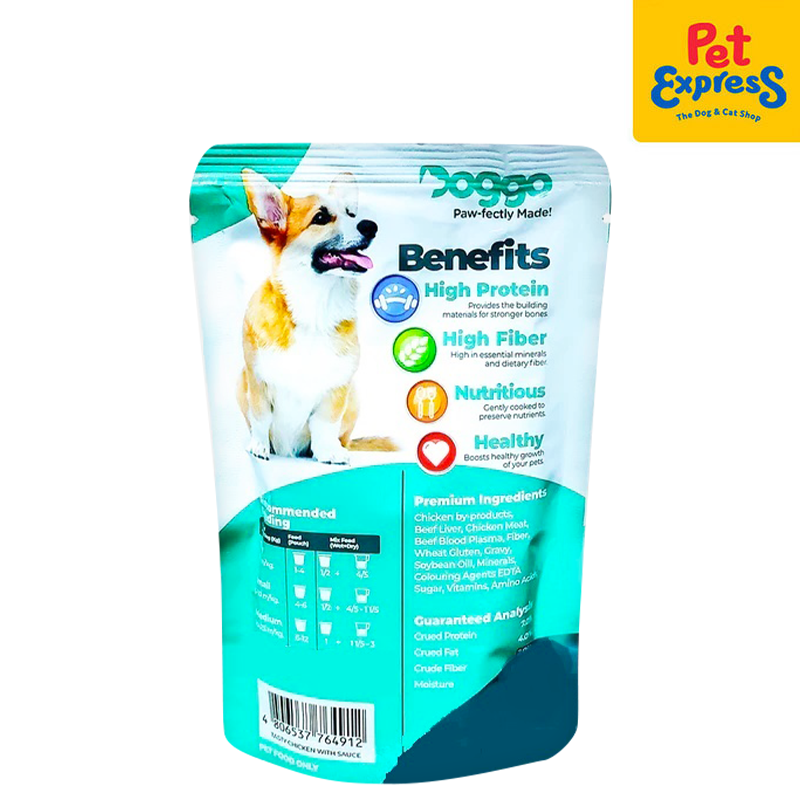 Doggo Tasty Chicken Wet Dog Food 150g (12 pouches)