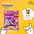 Whiskas Adult Tasty Mix Chicken with Tuna and Carrot in Gravy Wet Cat Food 70g (14 pouches)
