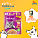 Whiskas Adult Tasty Mix Chicken with Tuna and Carrot in Gravy Wet Cat Food 70g (14 pouches)